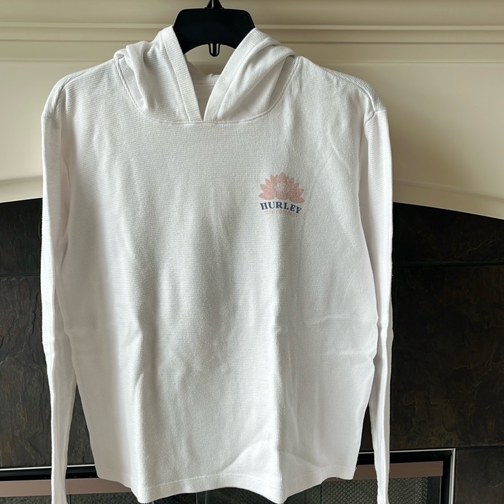 Hurley white hoodie
